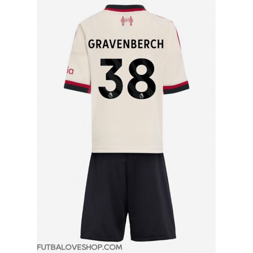 Dres Liverpool Ryan Gravenberch #38 Preč pre deti 2025-26 Krátky Rukáv (+ trenírky)